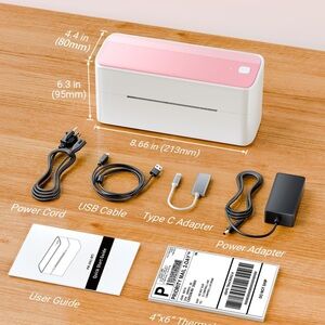 Compact Pink Label Printer